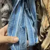 Renda com franjas de fio de algodão, borlas, fio de poliéster espesso, base de algodão, borda, cores fluorescentes, decoração colorida