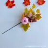 Estacas de Folha de Bordo e Abóbora, Decorações para Festival da Colheita de Outono, Galhos de Flores para Decoração de Casa de Halloween, Enfeites para Buquê de Ação de Graças