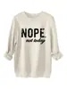 No, Hoy No Sudadera de Terciopelo Gruesa Cálida para Mujer Moda Trendy Transfronteriza Amazon Europea y Americana