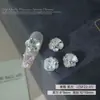 Arte de unha sem base, diamantes empilhados, balas de rocha de ovo de pombo branco brilhante com acabamento em bolas de diamante, diamantes de unha usáveis, acessórios de decoração de unha