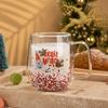 Nueva Taza Navideña de Amazon, Sala de Estar, Restaurante, Bar, Taza con Lentejuelas, Taza de Doble Capa de Dibujos Animados, Taza con Asa de Vidrio, Venta al por Mayor