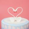 Adorno Cisne Blanco y Negro Pájaros Enamorados Pareja Romántica Mesa de Postres Decoración de Boda Pastel Pastel del Día de la Madre Molde