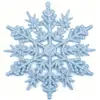 Decoraciones Navideñas 10cm Copos de Nieve, Copos de Nieve de Plástico con Purpurina, Decoración para Árbol de Navidad Colgantes de Copo de Nieve Huecos