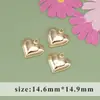 Pendente de Ouro Real 18K Galvanizado Estilo Coreano Simples Várias Especificações Amor DIY Brincos Colar Acessórios de Joias Semi-acabados