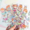 Buscando pegatinas naranjas serie Ponyo personajes de dibujos animados lindas para cuenta manual infantil DIY material pegatinas decorativas 4