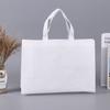 Bolsa de color no tejida al por mayor en stock bolsa para llevar horizontal bolsa de mano para compras bolsa publicitaria universal tridimensional