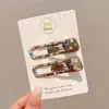 Pinza para el cabello de metal plateado con diseño de Ola y Puntos para Mujer, Dulce, Chica Cool, Color Gota de Aceite, Pinza de Pato, Cabello Fragmentado, Accesorios de Lujo para el Cabello para la Frente