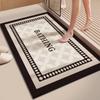 Tapete de Piso Absorbente para Baño, Tapete de Puerta de Barro Diatómico para Puerta de Baño, Tapete Antideslizante para Pies para Inodoro de Baño, Alfombra de Baño