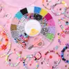Brinquedos Educacionais DIY Artesanais com Contas para Crianças Meninas Usam Contas Treinamento de Concentração Material para Pulseira Colar de Joias