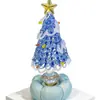 10.5cm Base Giratoria de Cerámica Jingdezhen Adorno de Árbol de Navidad Manualidades de Vidrio Cerámicas Navideñas