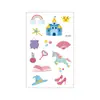Nueva pegatina de tatuaje impermeable para niños, linda pegatina de princesa rosa, pegatina para la cara, pegatina para el brazo, disponible en stock.