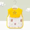Bata de Verano para Niños, Babero para Comer de Bebé, Ropa Reversible sin Mangas para Guardería, Ropa Protectora Impermeable y Anti-Manchas para Suplementos Alimenticios de Bebé