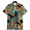 Camisa de Manga Corta para Hombre Estación Independiente Transfronteriza Elástica en Cuatro Direcciones Camisa Estampada en 3D Fábrica de Origen 2024