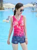 2026 Novo Maiô Feminino Peça Única Boyshort Escondendo a Barriga Emagrecedor Conservador Floral Decoração para Piscina de Águas Termais Estilo Emagrecedor