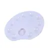 Paleta Redonda Huangshi 10 Agujeros Plástico Acrílico Paleta de Pigmentos Material de Pintura Plato de Color para Niños Suministros de Arte
