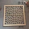 Tallado en Madera de Dongyang Estilo Chino Antiguo Madera Maciza Celosía Cuadrada Flor Ventana Pantalla de Lámpara de Techo Decoración Colgante para Vestíbulo
