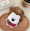 Lazo Creativo Lindo de Pingüino Pez de Dibujos Animados para el Cabello para Mujeres con Cabeza de Bola y Coleta Lateral Diadema Peluche Otoño e Invierno