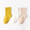 Meias Infantis 100% Algodão, Novas Meias de Cano Médio para Outono e Inverno, Meias Listradas Coloridas tipo Doce para Meninos e Meninas, Meias 100% Algodão para Bebês e Crianças Pequenas