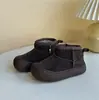 Sapatos Infantis para Meninas, Sapatos Duplos de Algodão para Crianças, Novo Estilo de Inverno 2026, Forrados com Lã, Espessos, Quentes, Botas de Neve de Pelúcia