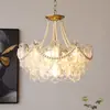 Nuevo Candelabro de Lujo Ligero Estilo Francés para Sala de Estar, Minimalista Postmoderno Estilo Italiano de Cristal Retro de Gama Alta para Dormitorio y Comedor