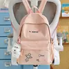 Mochila Nueva y Elegante para Niñas, Versátil para Estudiantes de Primaria y Secundaria, Diseño de Dibujos Animados, Sencilla y Casual, Bolso Versátil de Doble Hombro