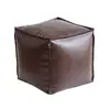 Otomana de almacenamiento estilo americano 2 en 1, puf de cuero para uso en el hogar en la sala de estar y el dormitorio, se usa para guardar ropa vieja, relleno con bolsas de tela