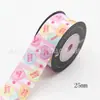 Fita de embalagem de presente com bolinhas de 25mm para grampo de cabelo, caixa de bolo DIY, cinto decorativo, fita de tecido 10 jardas/Rolo