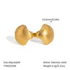 Europa y Estados Unidos anillo de apertura de concha de mar eólica transfronteriza personalidad playa vacaciones ocio estilo ins anillo acero inoxidable adornos