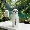 Atacado Transfronteiriço Novo Modelo 480ml Criativo Fofo Desenho Animado Animal Copo Térmico de Alto Valor Garrafa de Água de Aço Inoxidável com Canudo