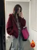 Sudadera Retro Americana High Street para Mujer Primavera Otoño Oversize Color Sólido Delgada con Capucha Estilo Perezoso Cárdigan