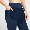 Calça Yoga de Bolso Dois em Um para Mulheres, Legging Elástica de Cintura Alta Levanta Bumbum para Corrida Fitness