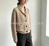 Cárdigan de punto trenzado estilo retro europeo y americano transfronterizo para mujer, nueva colección otoño e invierno 2026, top de chaqueta de punto estilo casual