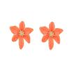 Pendientes de flores de estilo coreano, estilo fresco, de aleación para mujer, con gotas de aceite, pendientes de moda, venta al por mayor.