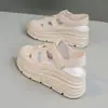 Zapatillas de suela gruesa para mujer de comercio exterior transfronterizo, Zapatos casuales de cuero de talla grande para la temporada de primavera, Zapatos deportivos, Zapatos blancos