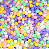 6mm acrílico color redondo cuenta agujero recto Macaron color caramelo color Navidad cadena para teléfono móvil diy accesorios material venta al por mayor