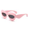 Gafas de Sol Rosas con Forma de Corazón Estilo Europeo y Americano para Mujer, Efecto Dopamina de Celebridad de Internet, Adelgazantes del Rostro, Estilo de Moda, Gafas de Sol Hot Girl con Protección UV