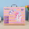 208 Pinceles, Lápices de Colores, Crayones, Rotuladores de Acuarela, Set de Pintura de Papelería para Estudiantes de Primaria, Regalo para el Día del Niño al por Mayor