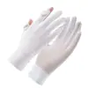 Guantes de Protección Solar Verano Mujer Exterior Ligeros y Cortos Parasol Conducción Seda de Hielo Conductor Ciclismo Deportes Guantes de Seda de Hielo