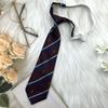 Corbata de rayas con corona de la marca H original, para amantes desaparecidos, misma pajarita JK, color vino tinto, verde oscuro, traje de estudiante, uniforme