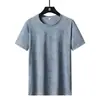 2025 Nuevo Verano Seda de Hielo Estampada Talla Grande Camiseta Casual Suelta de Manga Corta para Pareja Deporte Running Fitness Secado Rápido