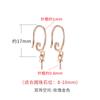S925 plata esterlina moda temperamento gancho para la oreja DIY alfiler de perlas accesorios de soporte aretes soporte vacío aretes de oro de 18K Soporte de plata
