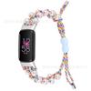 Adecuado para el reloj inteligente Fitbit Luxe, pulsera de reloj de lujo ajustable con tejido perlado.
