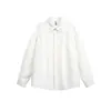 Estilo Old Money Metal Diamante Tachas Decorativas Camisa de Manga Longa Masculina Outono Nova Chegada Diário Negócios Solto Casual Top Feminino