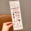 Adesivos de Diamante para Crianças Maquiagem de Sobrancelha para Meninas Coração Estéreo Adesivos de Cristal Coloridos Gema Pérola Rosto Borboleta