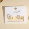 Pendientes de Flor de Perla Estilo Casual para Mujer Diseño Original Galvanizado Ecológico Aguja de Plata S925 Tienda Compra al por Mayor Accesorios