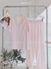 Novedad Primavera y Verano 2025 Algodón de Seda Hongyi Pequeño Fresco Color Sólido Manga Corta Pantalones Cortos a Cuadros Sueltos Ropa de Casa para Mujer