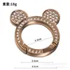 Venta directa del fabricante: Llavero de Muelle Incrustado de Diamantes, Hebilla de Herradura de Aleación de Zinc, Anilla Abierta Llavero Metálico Accesorios DIY