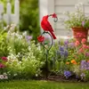 Decoración Cruzada de Estaca de Jardín Cardenal Rojo