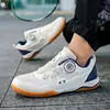 Zapatos de bádminton para hombre y mujer, con parte superior de malla transpirable y suelas antideslizantes, adecuados para entrenamiento y juego de tenis de mesa, y también para voleibol