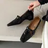 Zapatos Mary Jane de Piel de Oveja Granulada Estilo Old Money con Plataforma Oculta 2026 Otoño Cuña de Tacón Medio Cuadrados de Punta Piel Genuina para Mujer